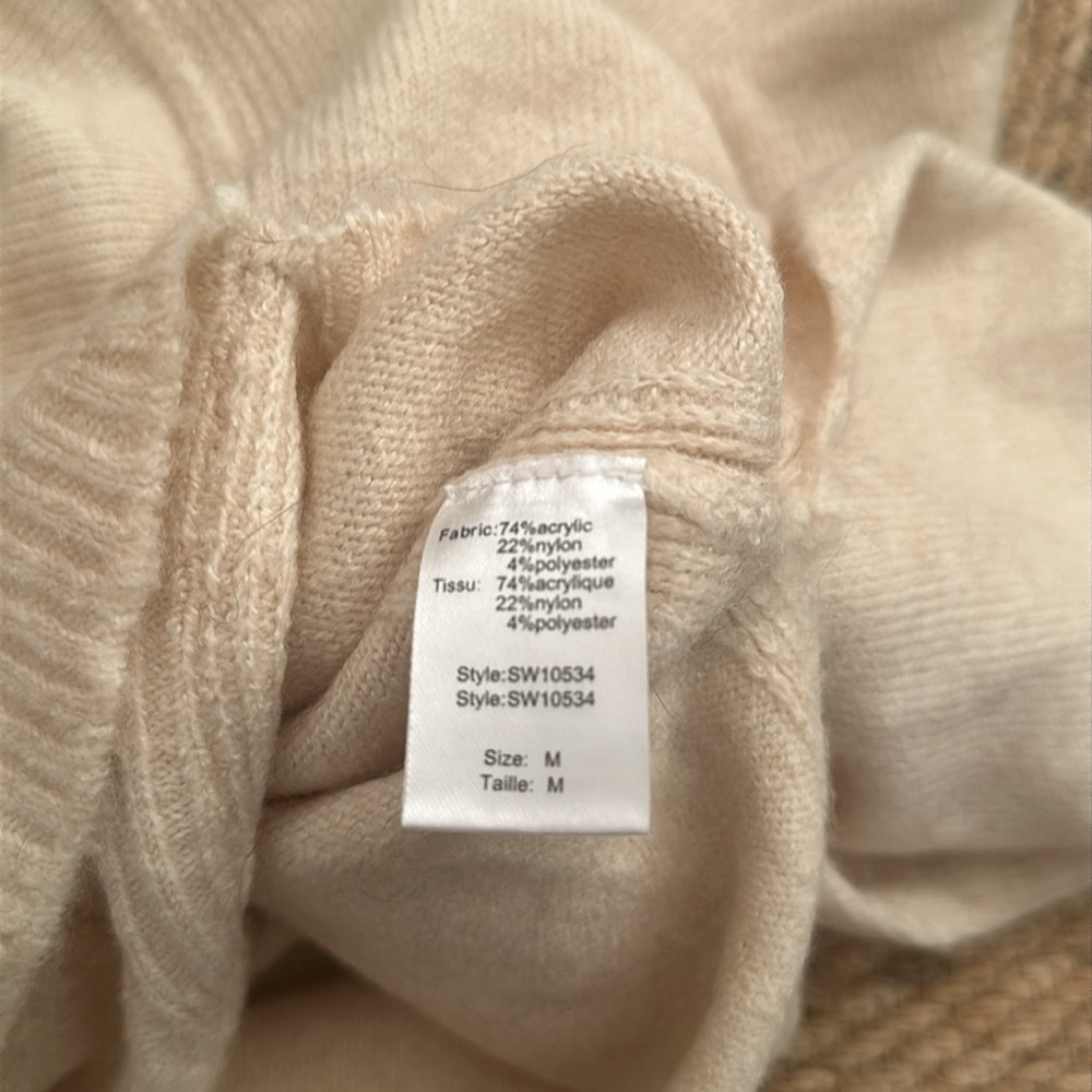 Cream Turtle Neck - image 5